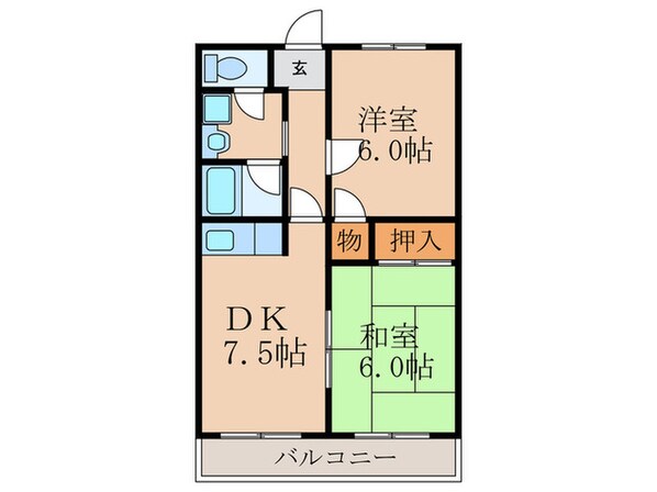 ケイチョウマンションの物件間取画像